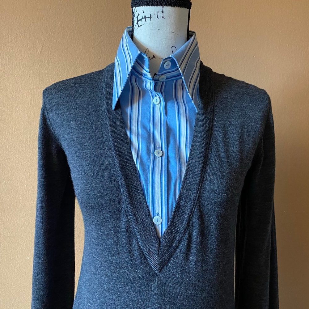 Dolce & Gabbana Virgin Wool Blend Overlay Sweater - image 2